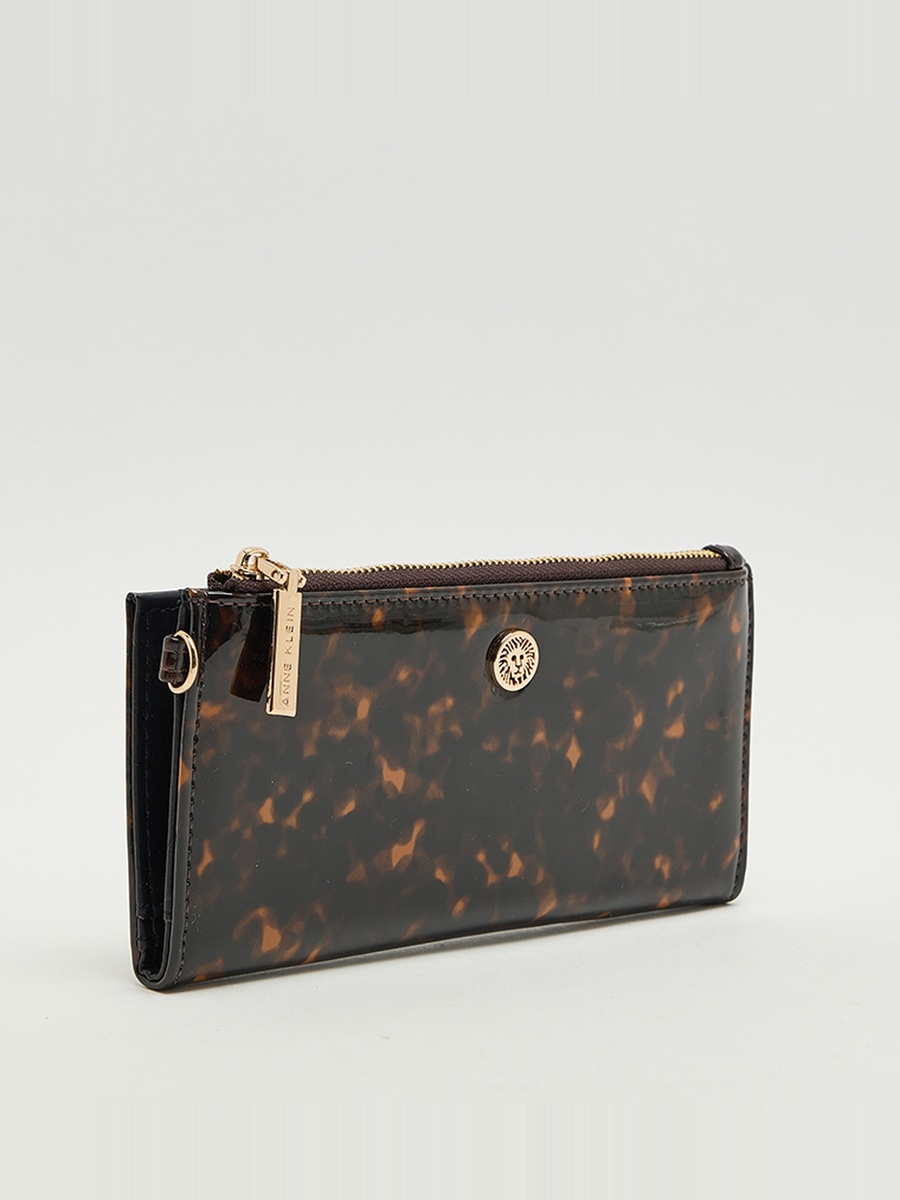 Printed Zippered Bi-Fold Wallet