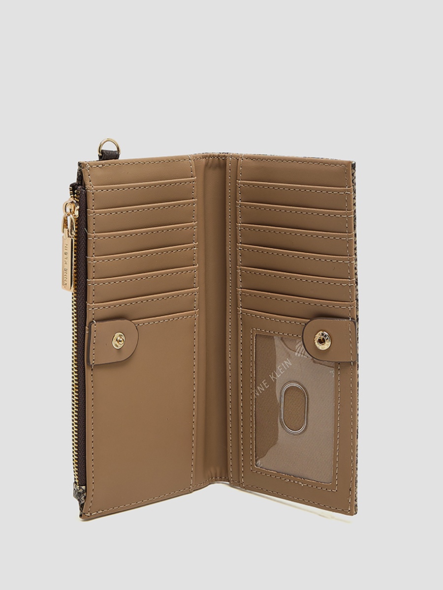 Snakeskin Print Zippered Bi-Fold Wallet