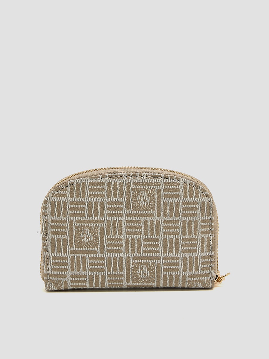 Patterned Zip-Around Card Holder