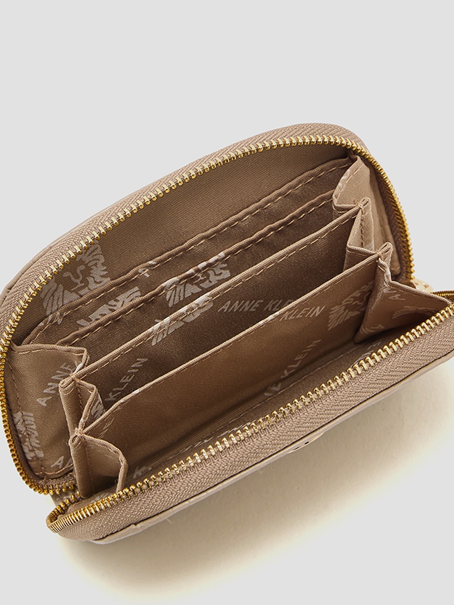 Croc Textured Zip-Around Card Holder