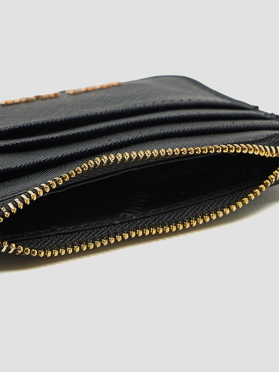 Logo Detail Zippered Wallet