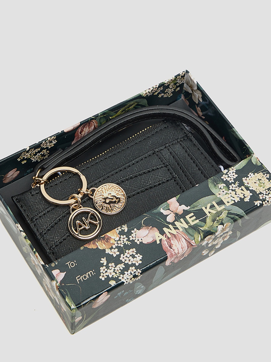 Logo Detail Zippered Wallet