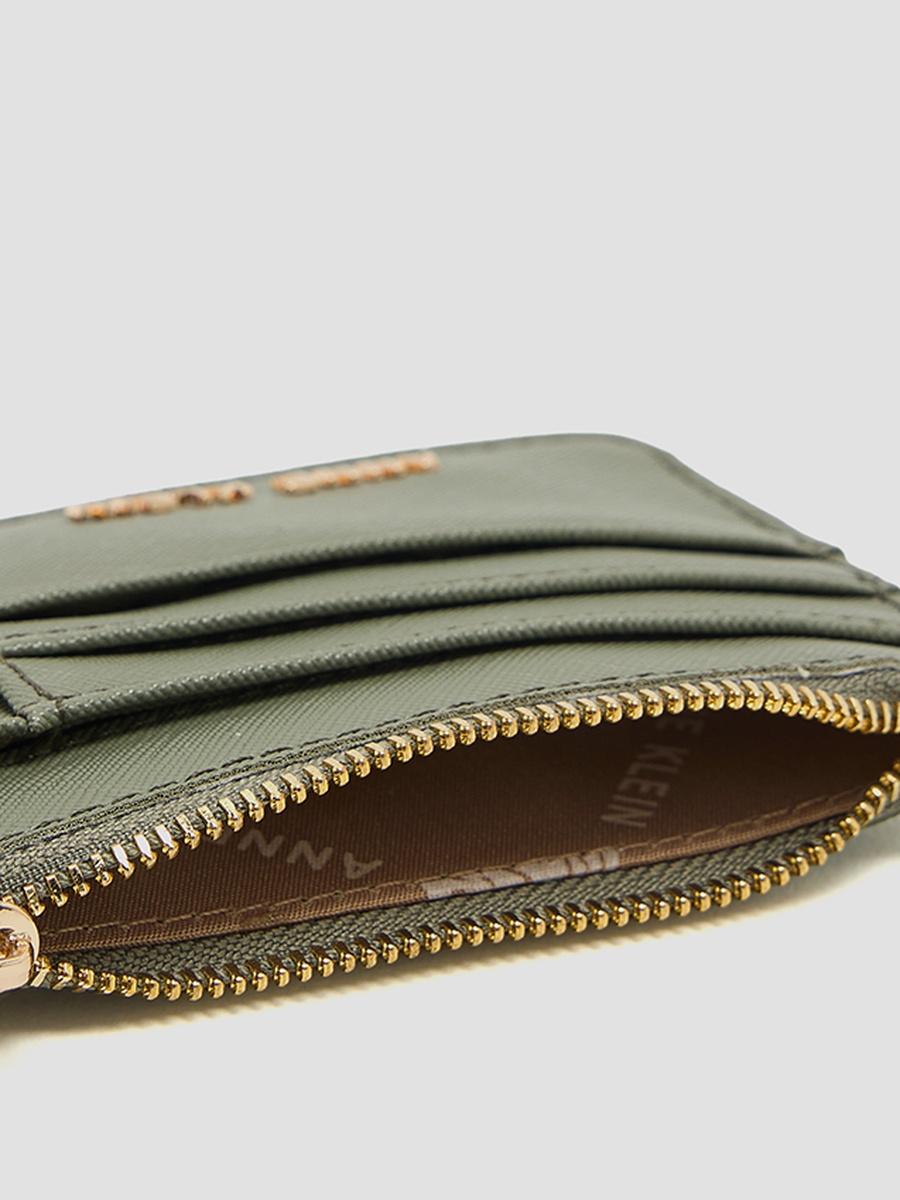Logo Detail Zippered Wallet