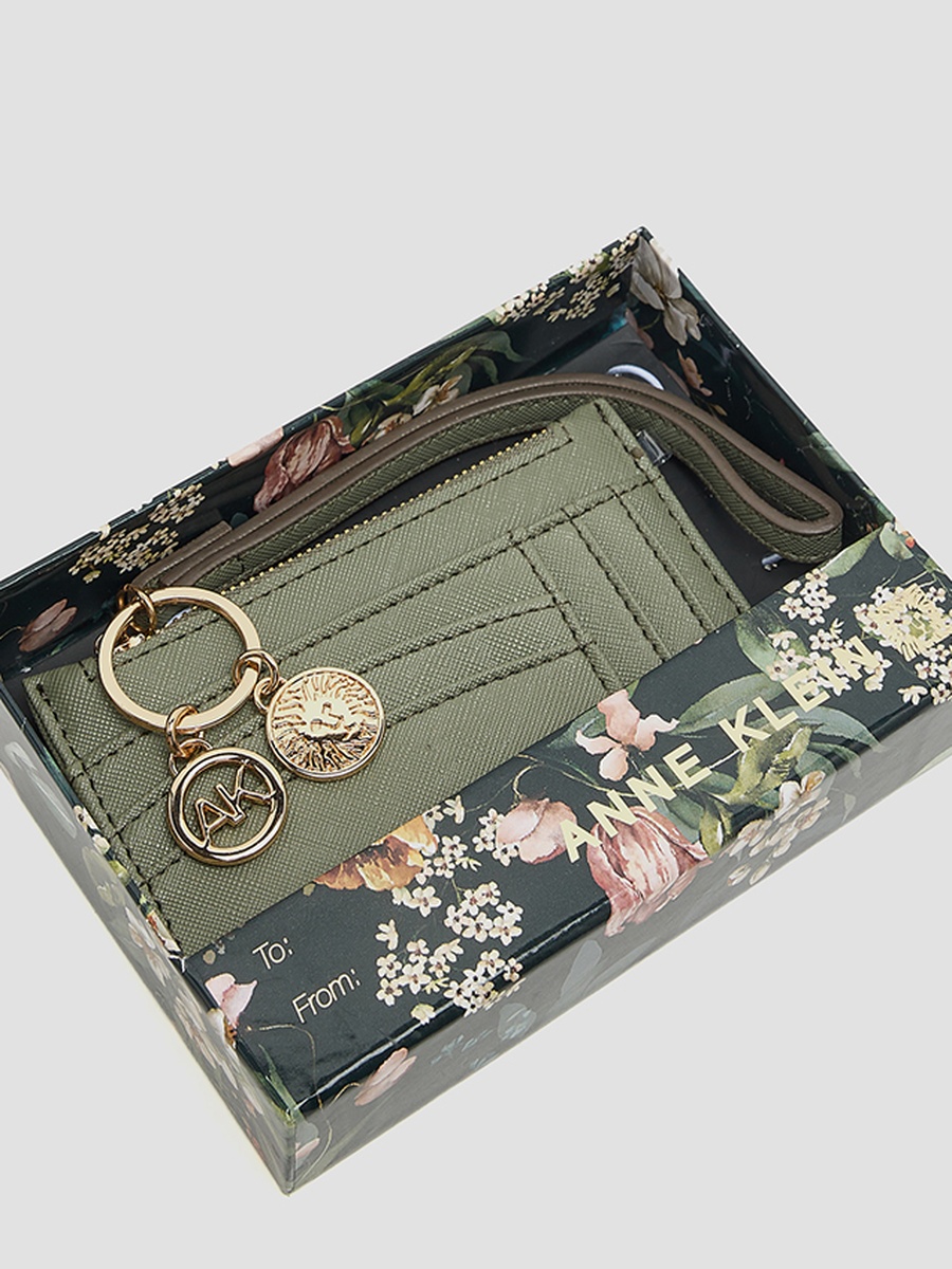 Logo Detail Zippered Wallet