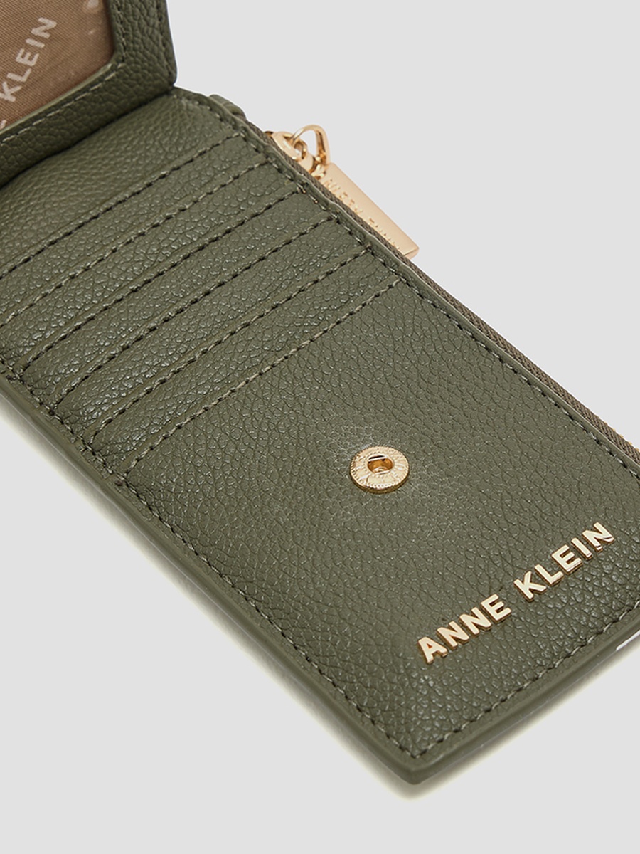 Logo Detail Zippered Wallet