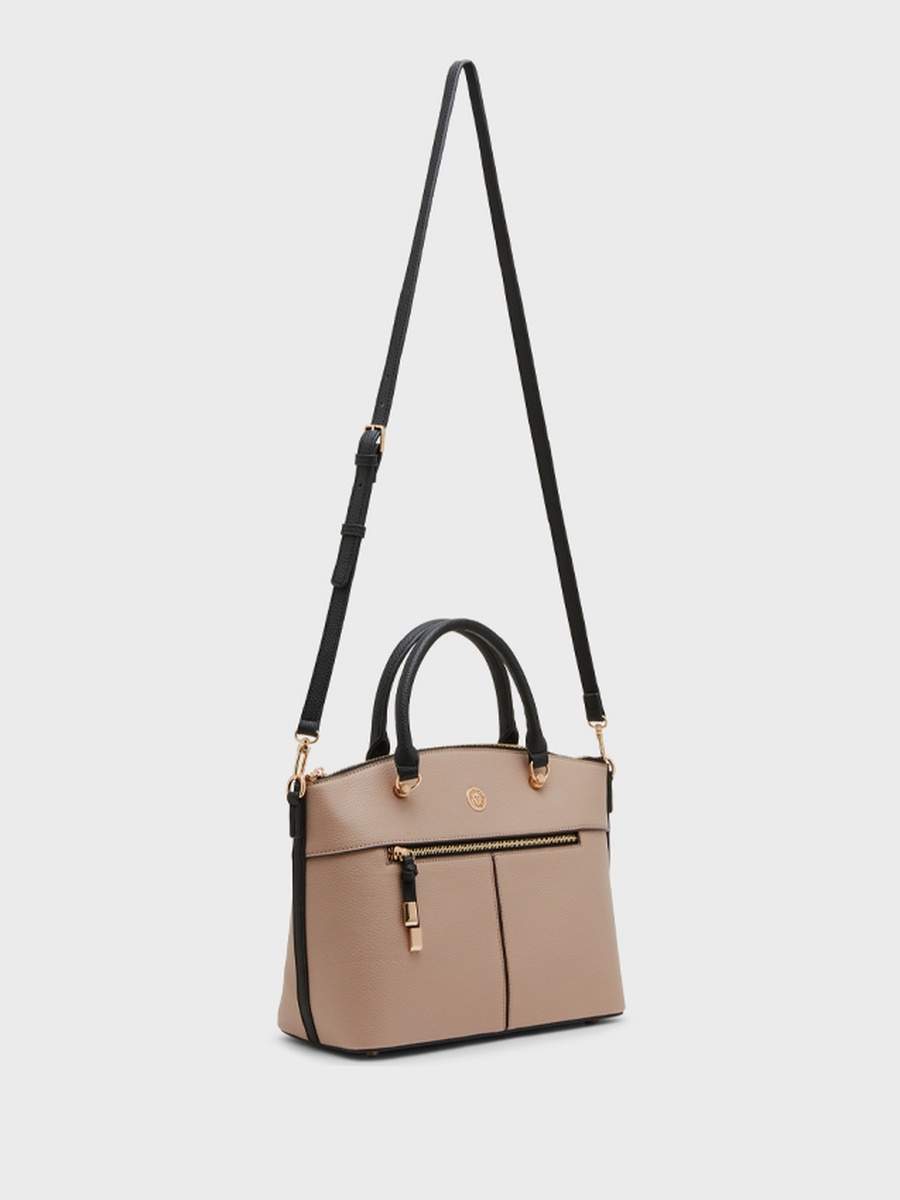 Textured Satchel Bag