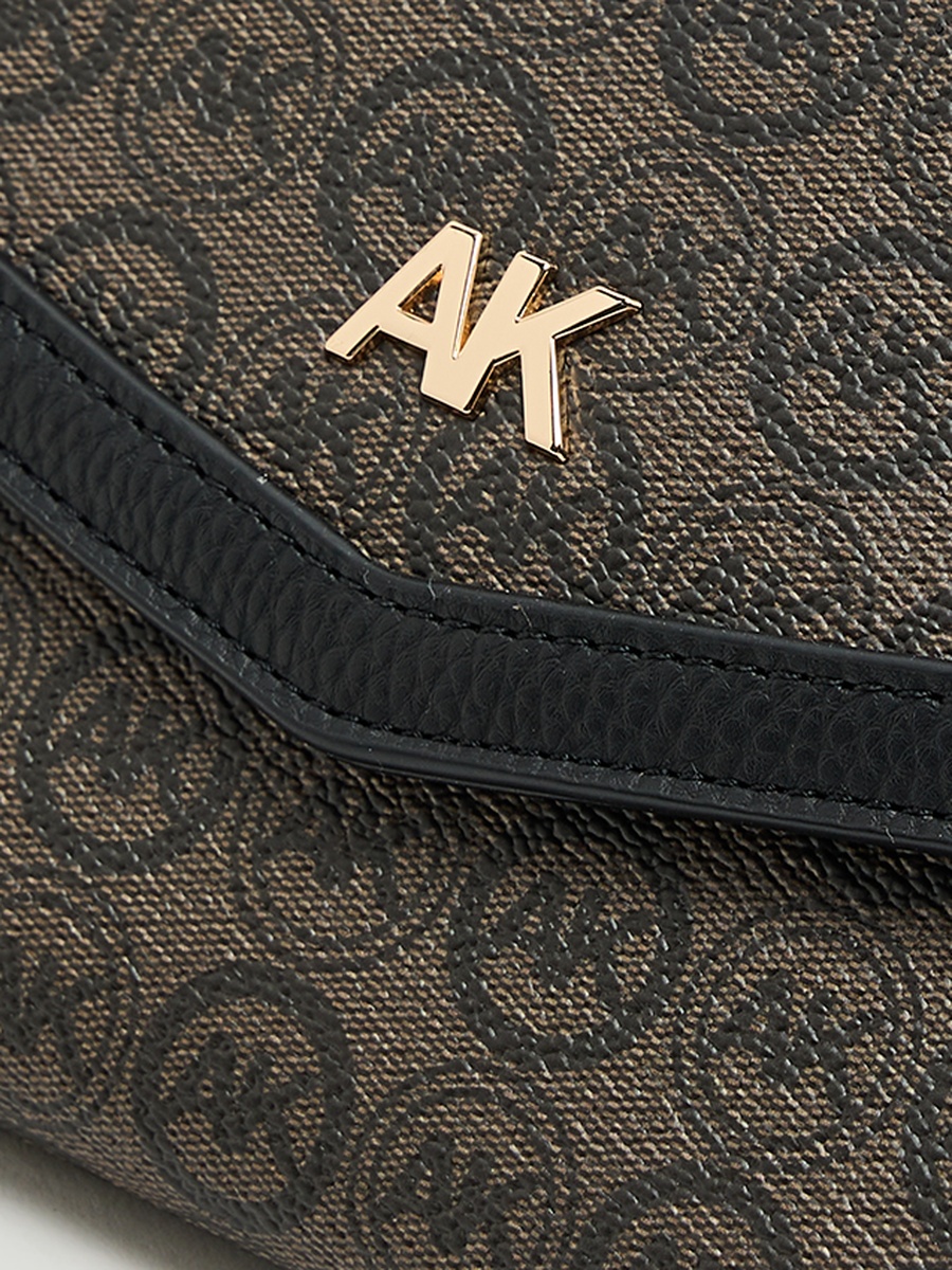 Monogram Patterned Flap Crossbody Bag