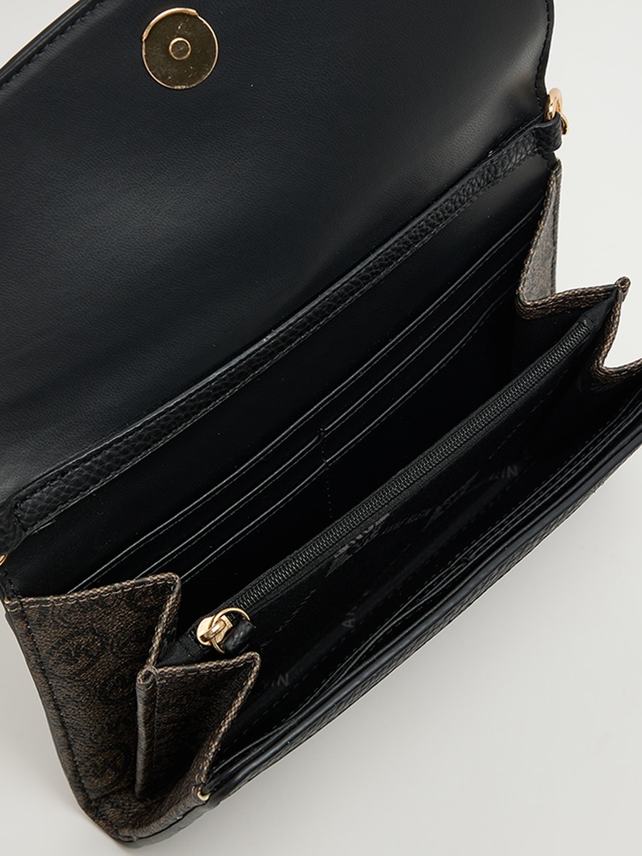 Monogram Patterned Flap Crossbody Bag