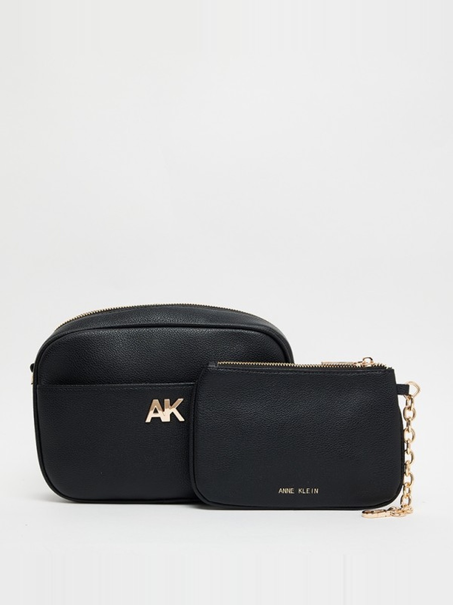 Monogram Detail Shoulder Bag with Pouch