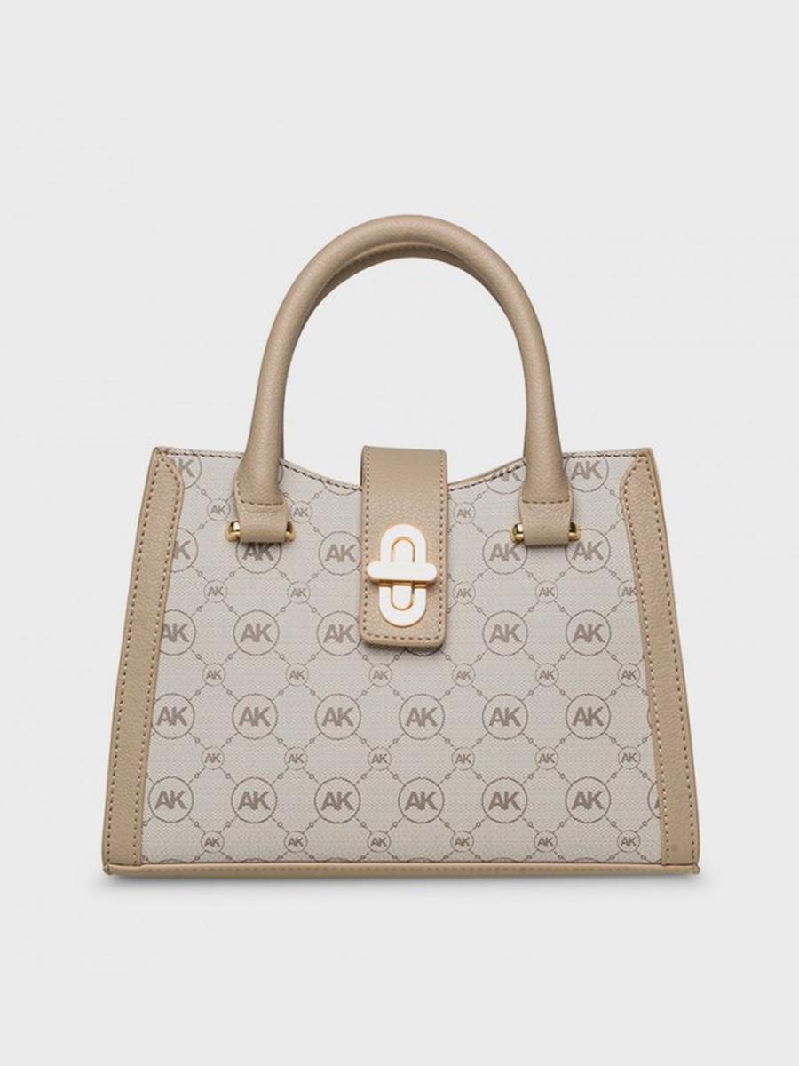 Monogram Patterned Satchel Bag