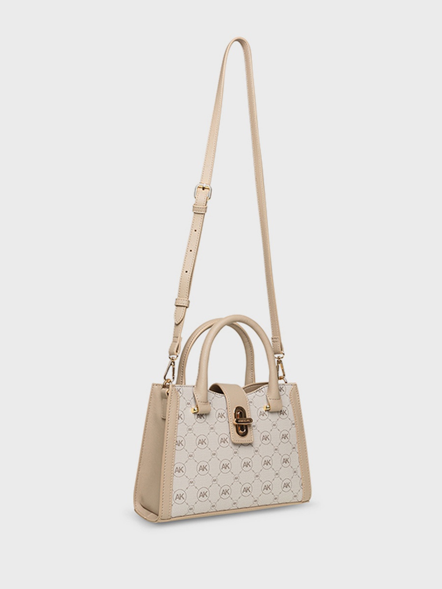 Monogram Patterned Satchel Bag