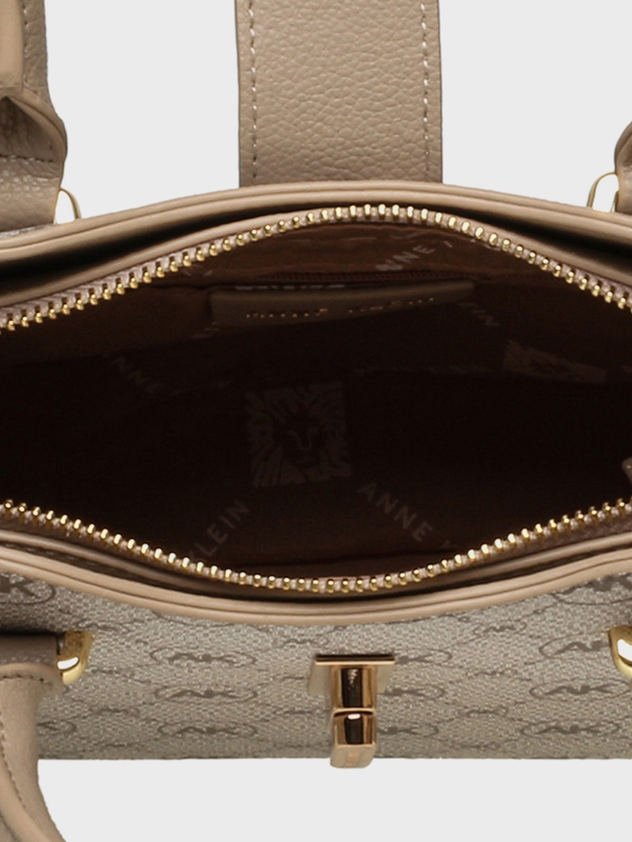 Monogram Patterned Satchel Bag