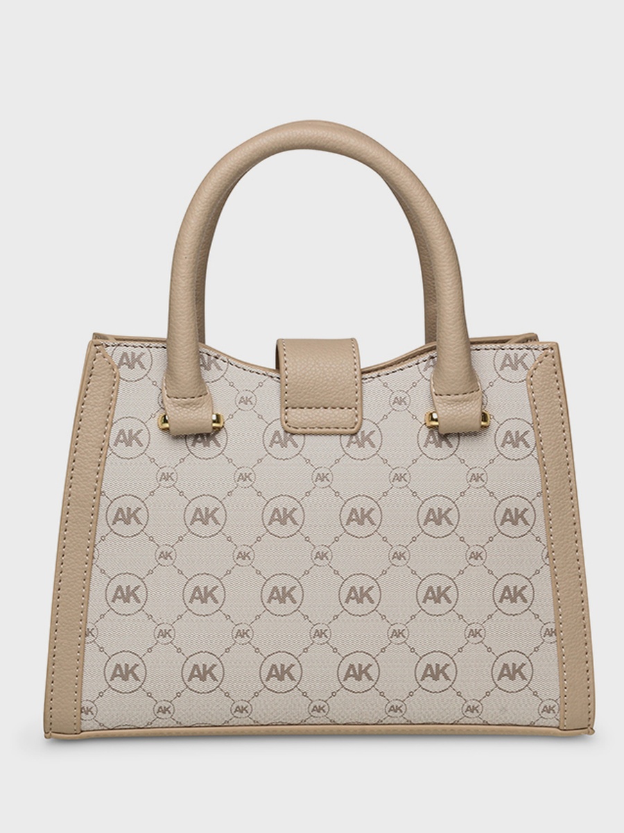 Monogram Patterned Satchel Bag