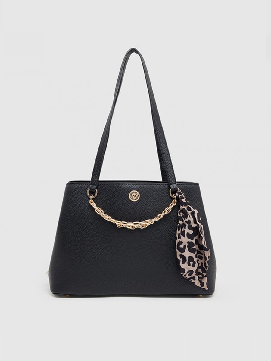 Scarf Detail Shoulder Bag
