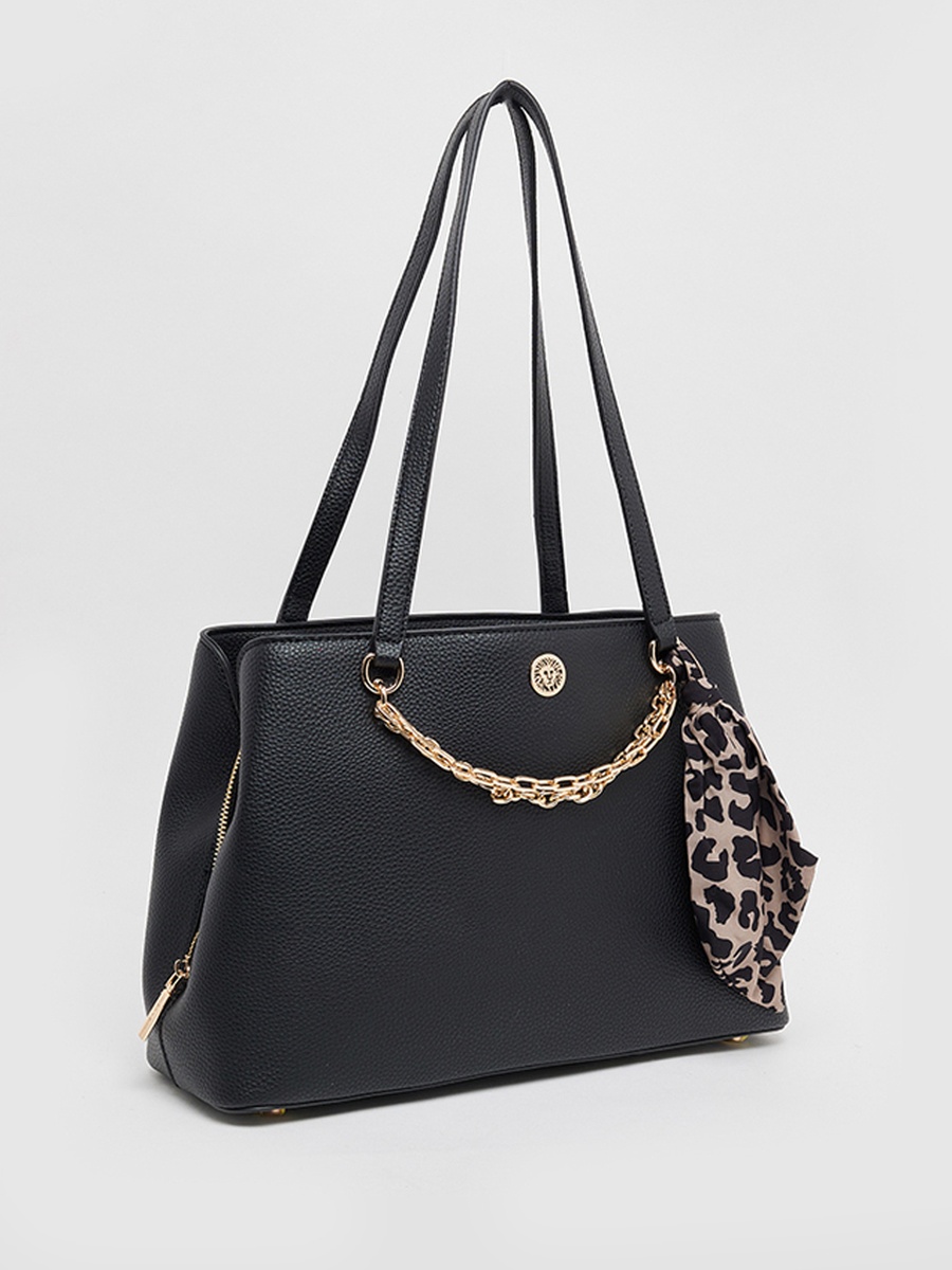 Scarf Detail Shoulder Bag