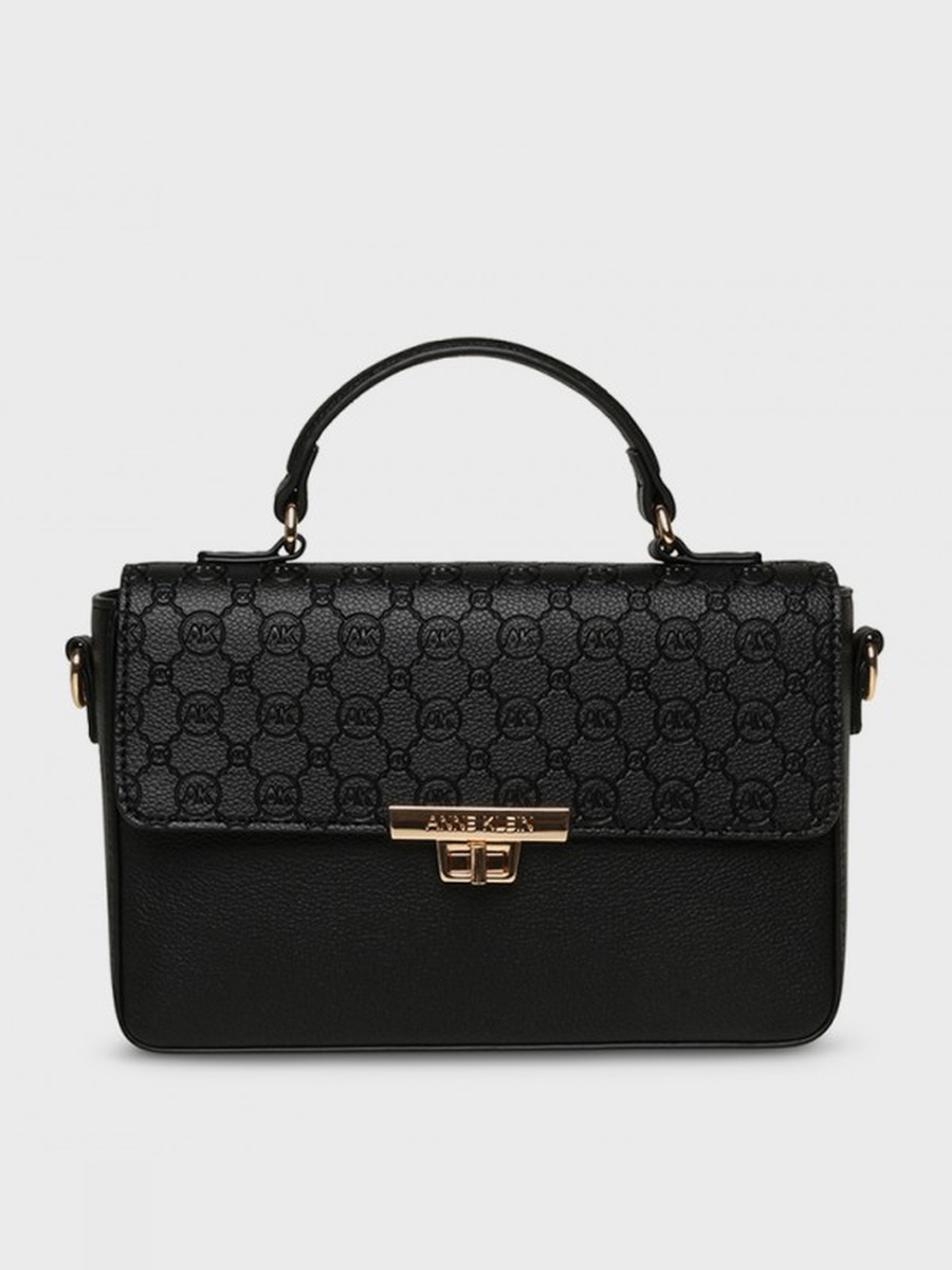 Logo Debossed Top Handle Bag