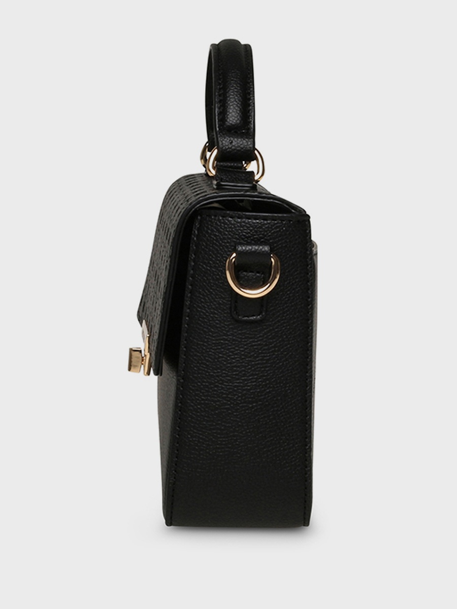 Logo Debossed Top Handle Bag