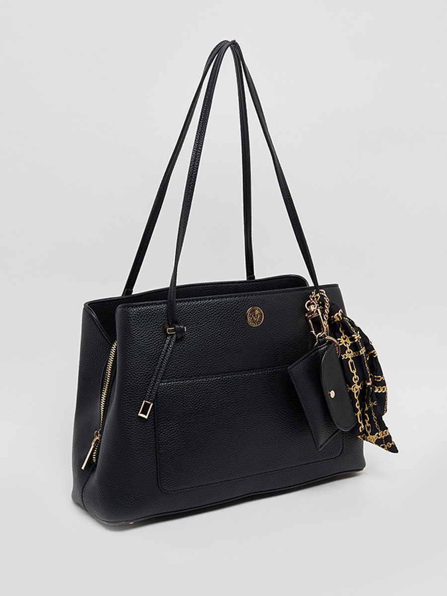 Scarf Detail Shoulder Bag