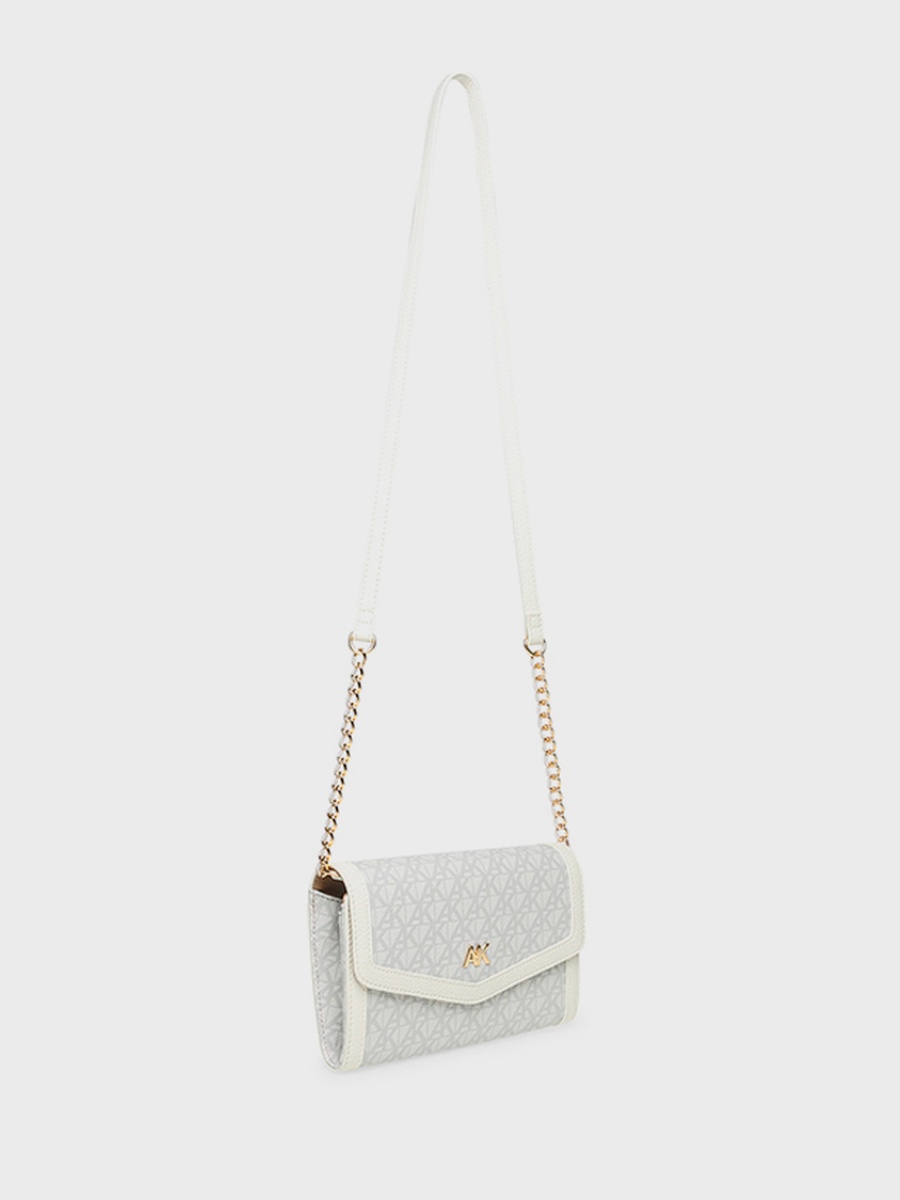 Monogram Patterned Flap Crossbody Bag
