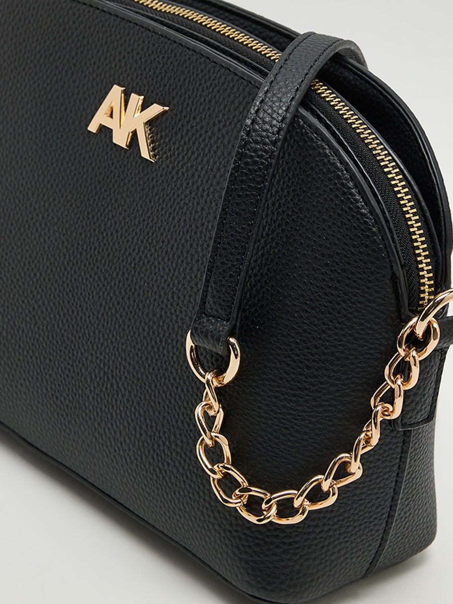 Textured Zippered Crossbody Bag