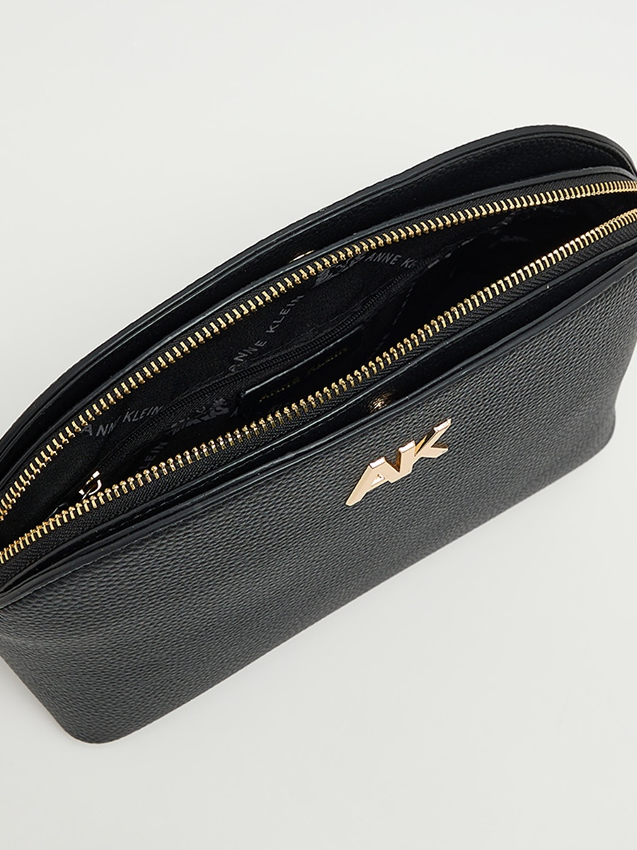 Textured Zippered Crossbody Bag