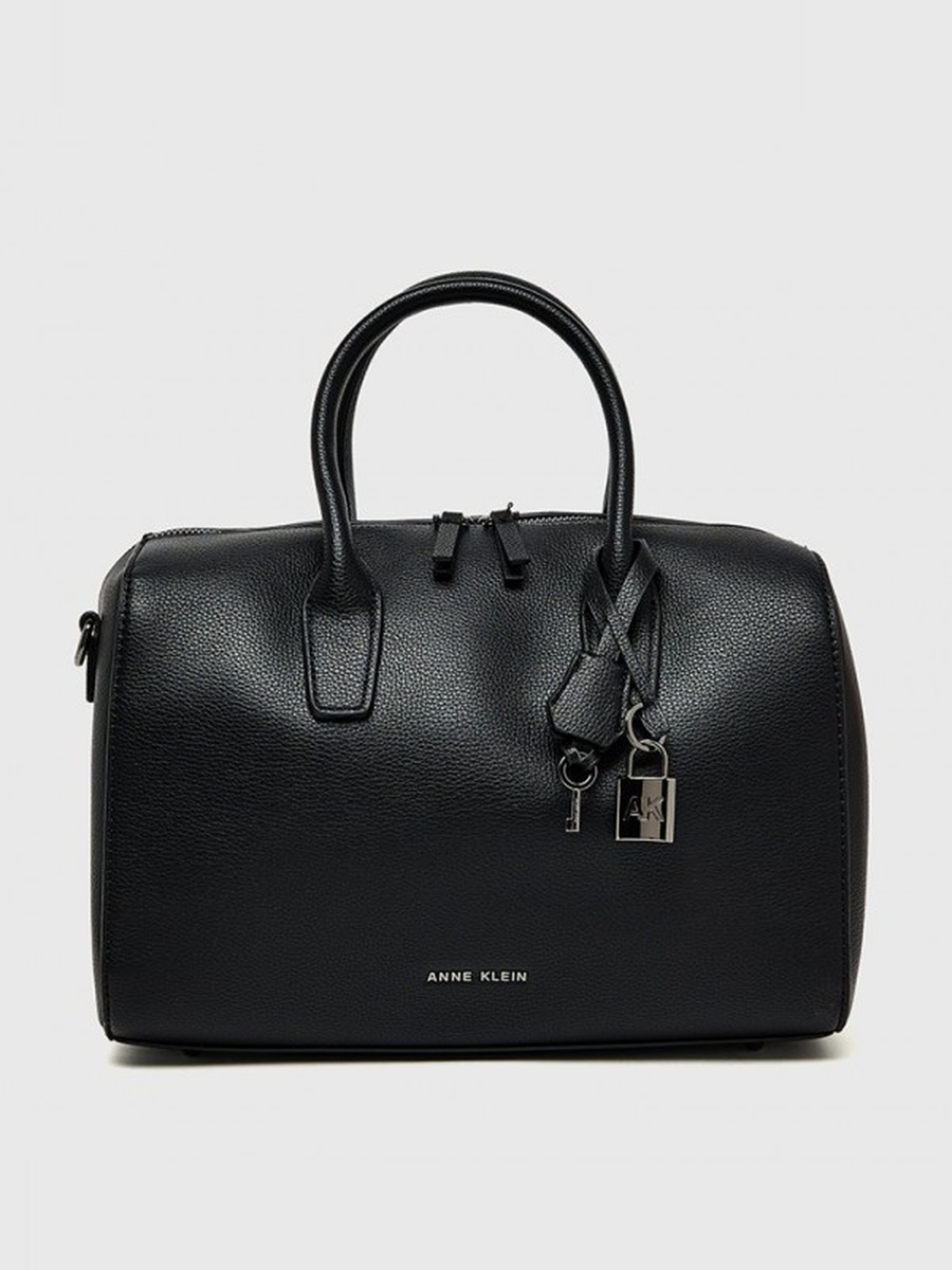 Textured Zippered Satchel Bag