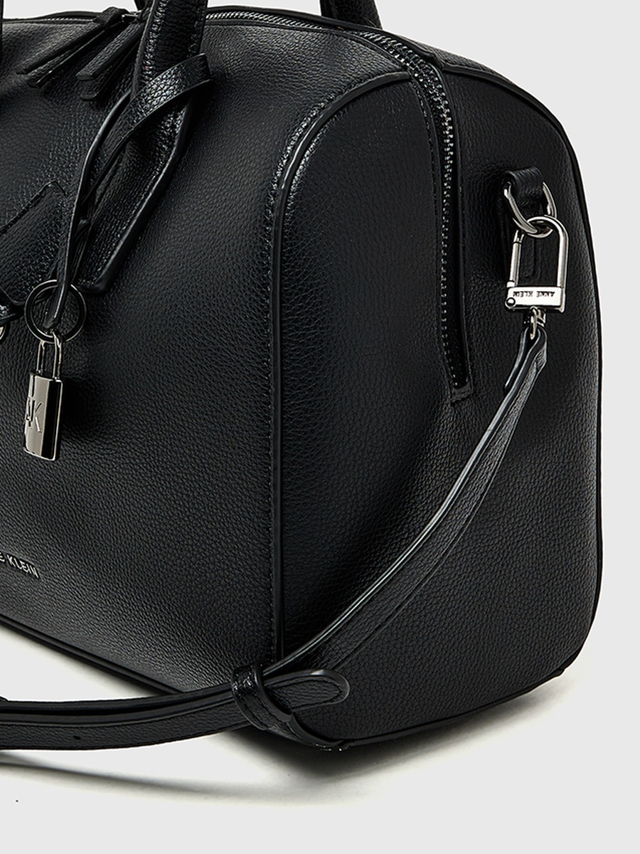 Textured Zippered Satchel Bag