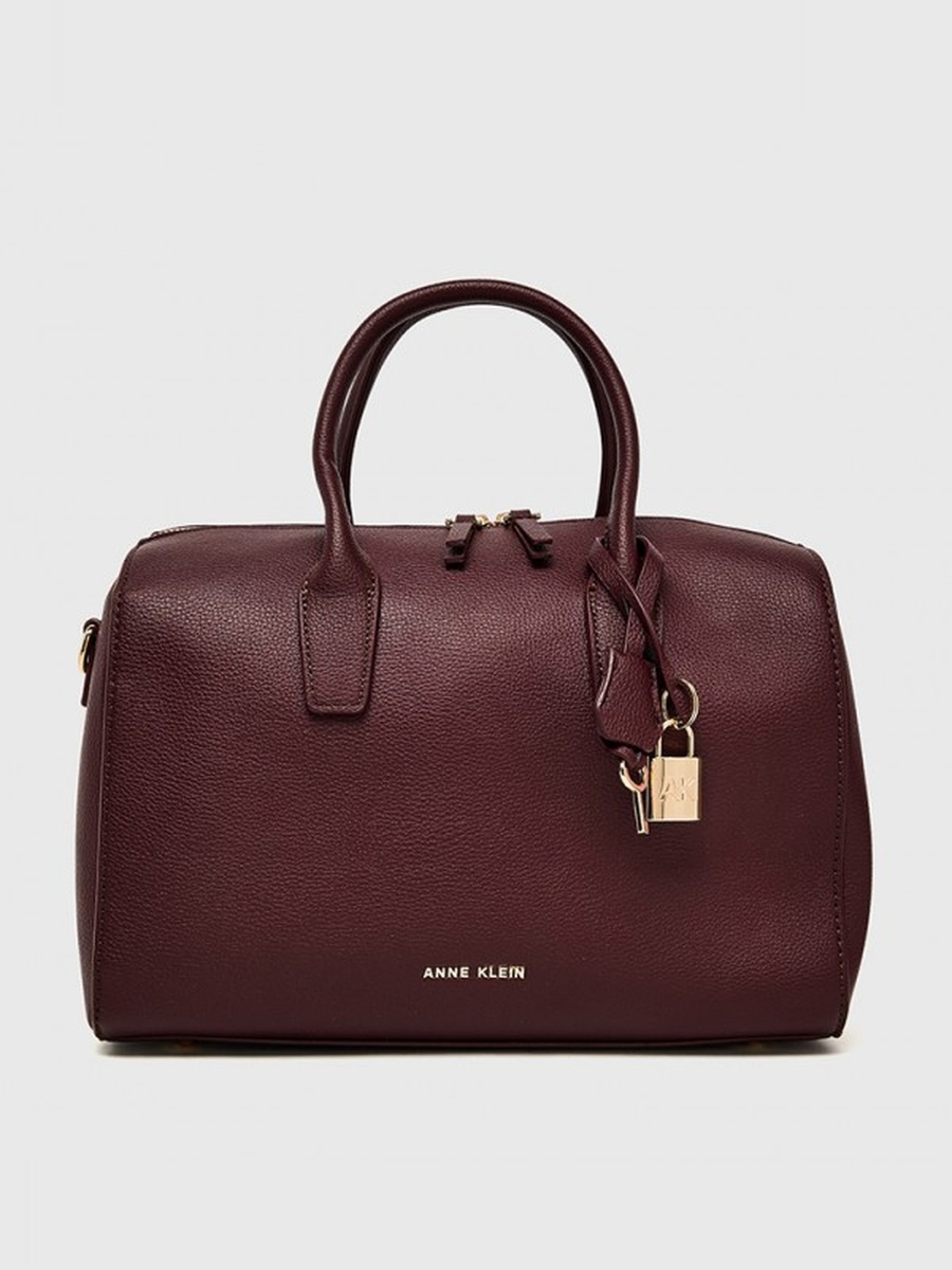 Textured Zippered Satchel Bag