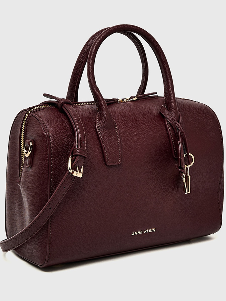 Textured Zippered Satchel Bag