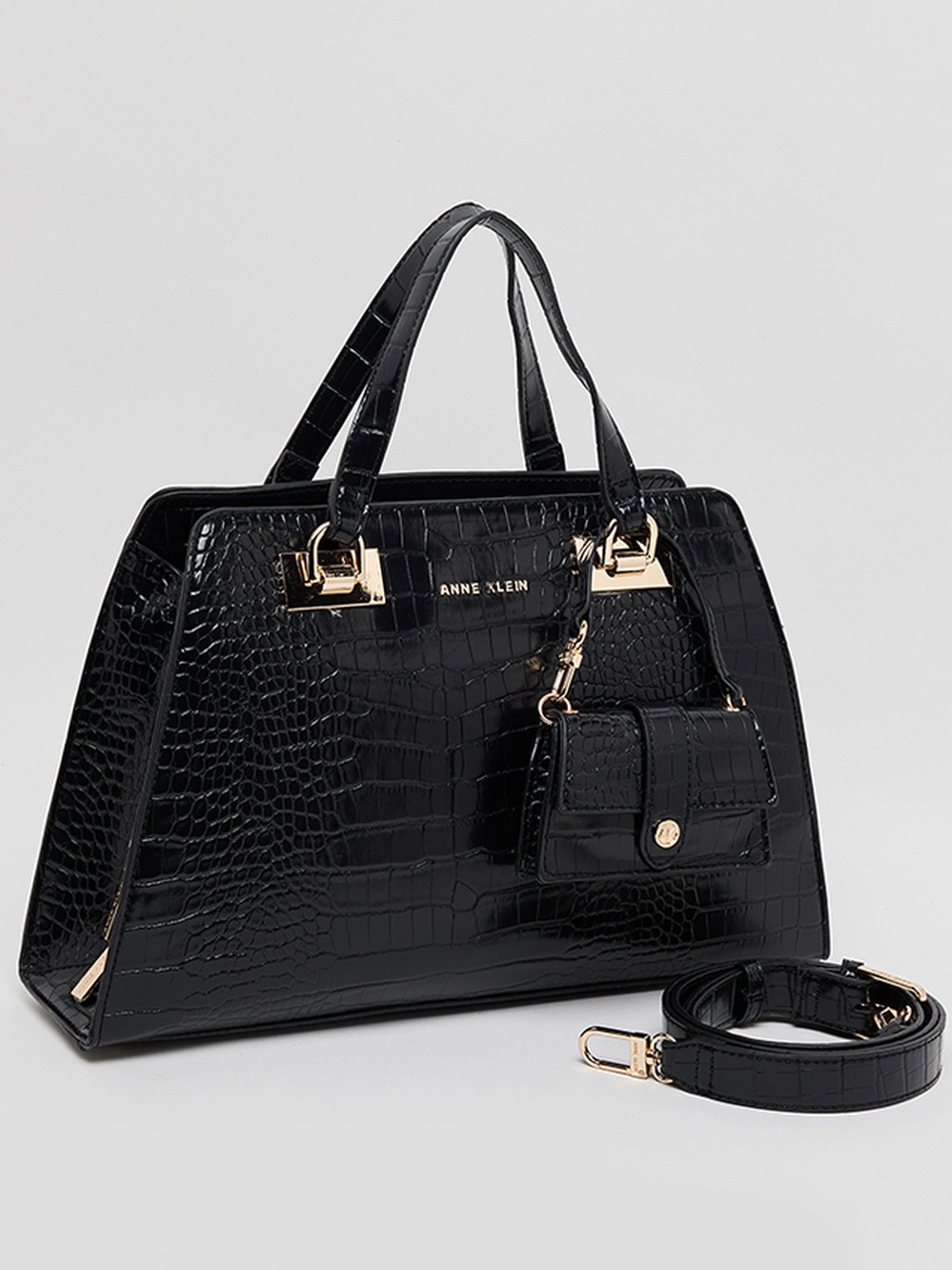 Sandy-c Textured Satchel Bag with Coin Pouch