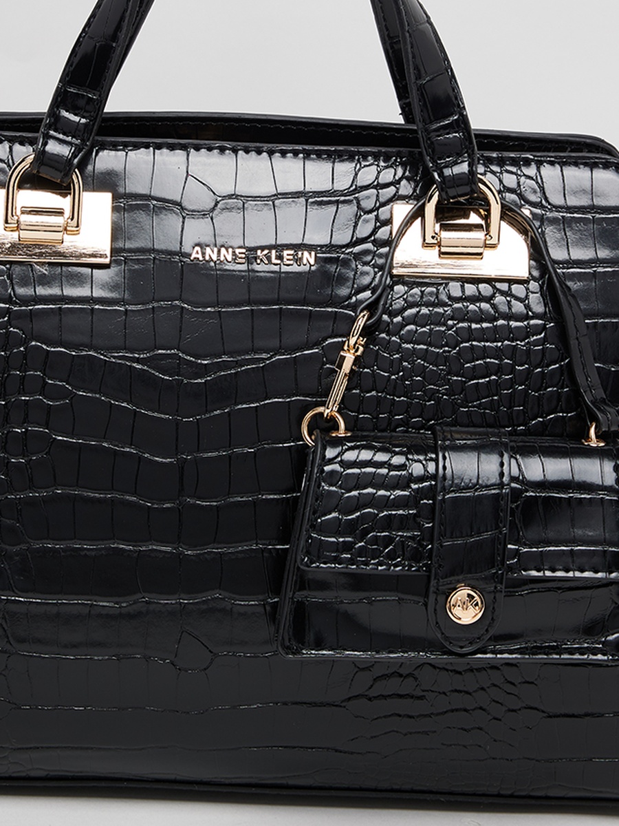 Sandy-c Textured Satchel Bag with Coin Pouch