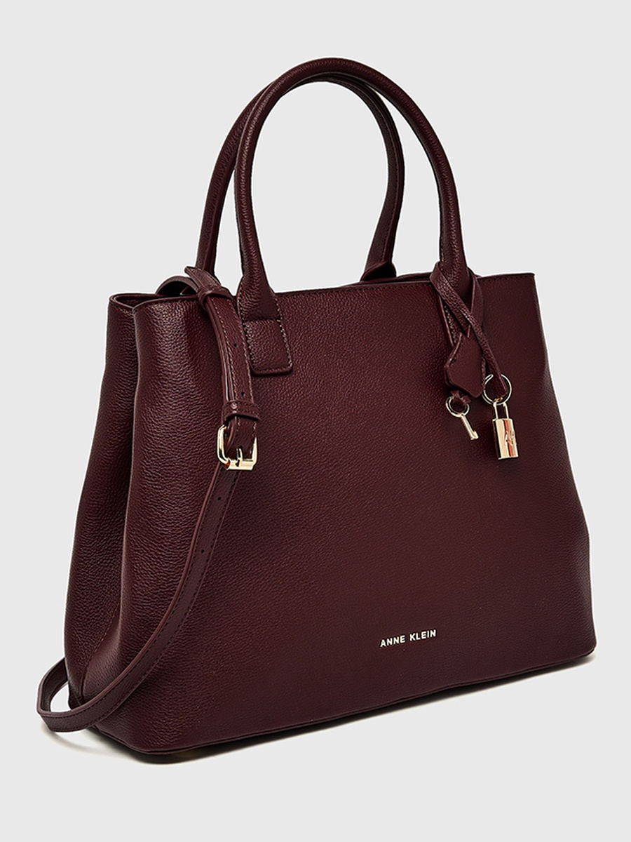 Textured Zippered Satchel Bag