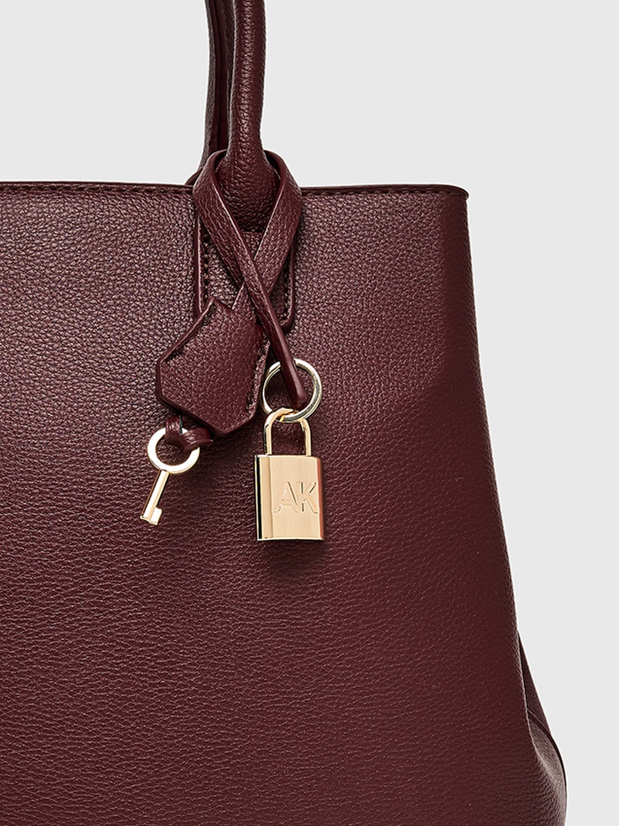 Textured Zippered Satchel Bag