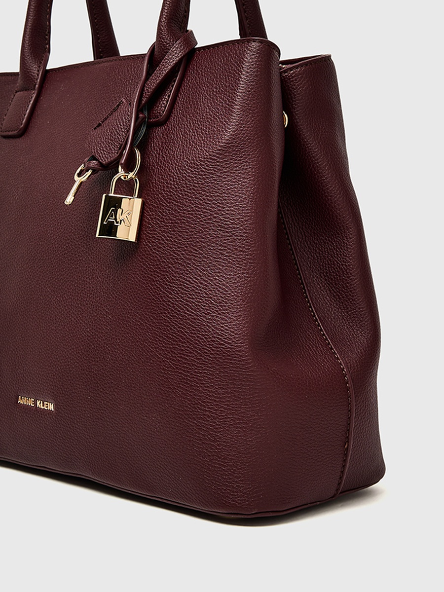 Textured Zippered Satchel Bag