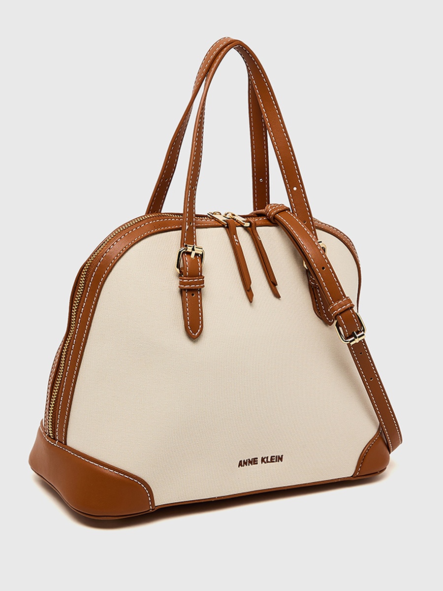 Contrast Trim Satchel Bag