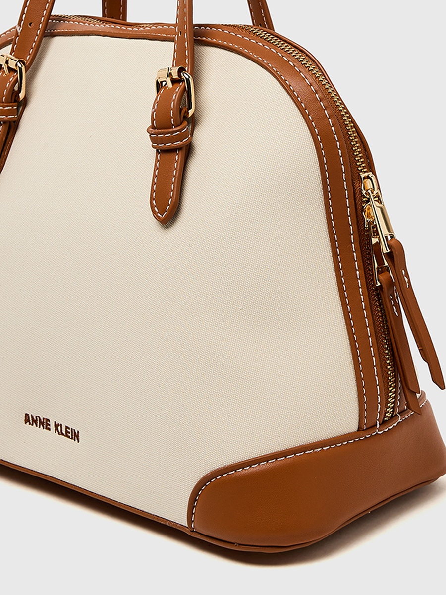 Contrast Trim Satchel Bag