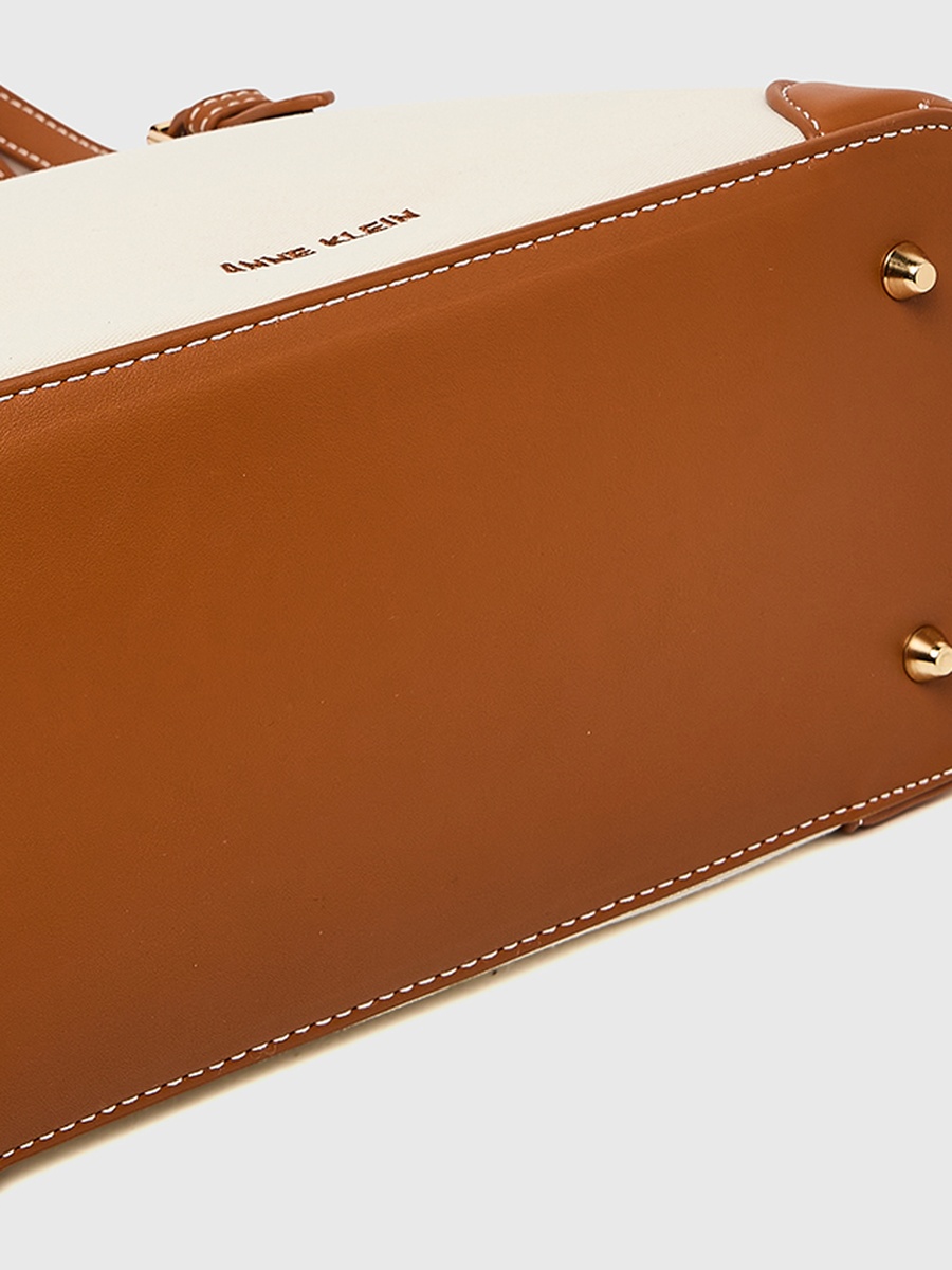 Contrast Trim Satchel Bag
