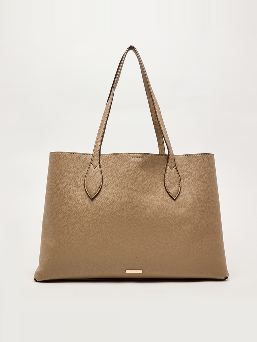 Textured Tote Bag with Purse
