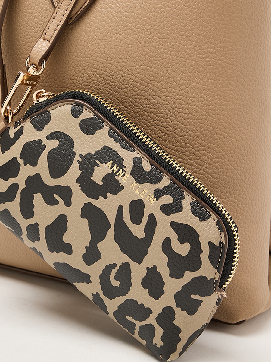 Textured Tote Bag with Purse