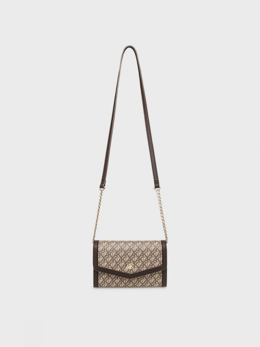 Monogram Patterned Flap Crossbody Bag