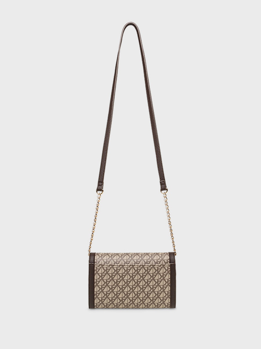 Monogram Patterned Flap Crossbody Bag