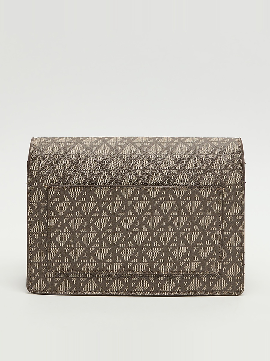 Monogram Patterned Flap Crossbody Bag