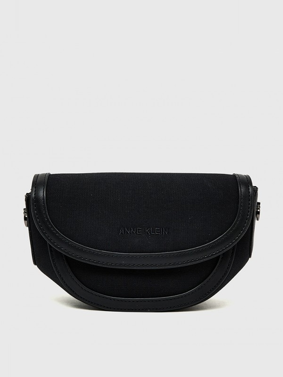 Contrast Trim Flap Crossbody Bag
