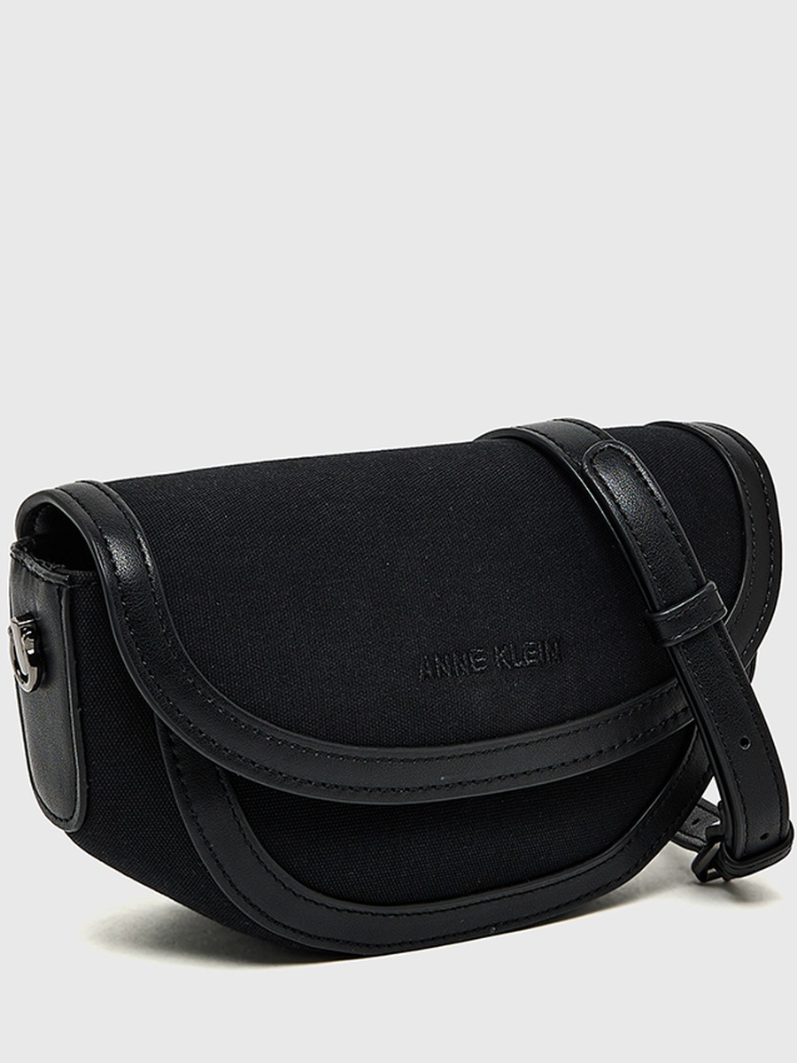 Contrast Trim Flap Crossbody Bag