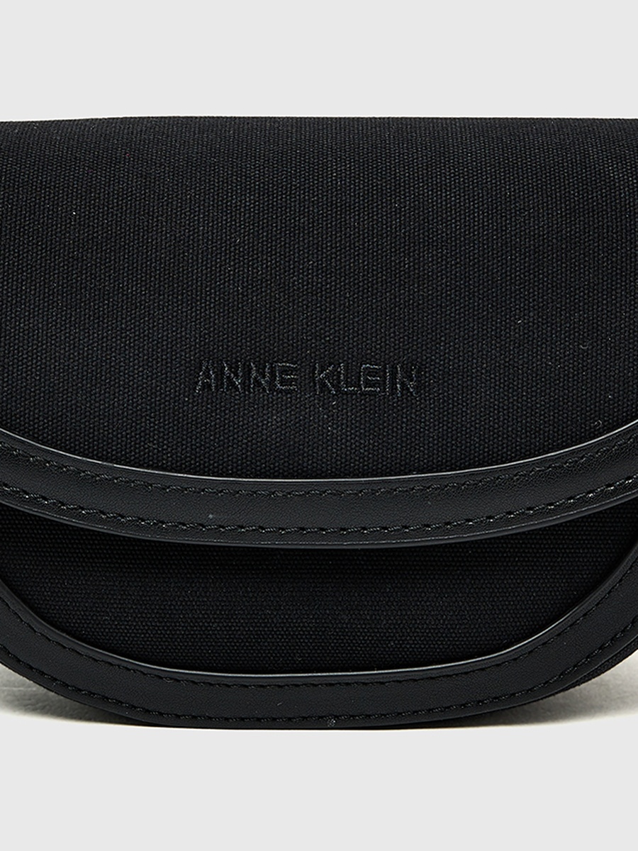 Contrast Trim Flap Crossbody Bag