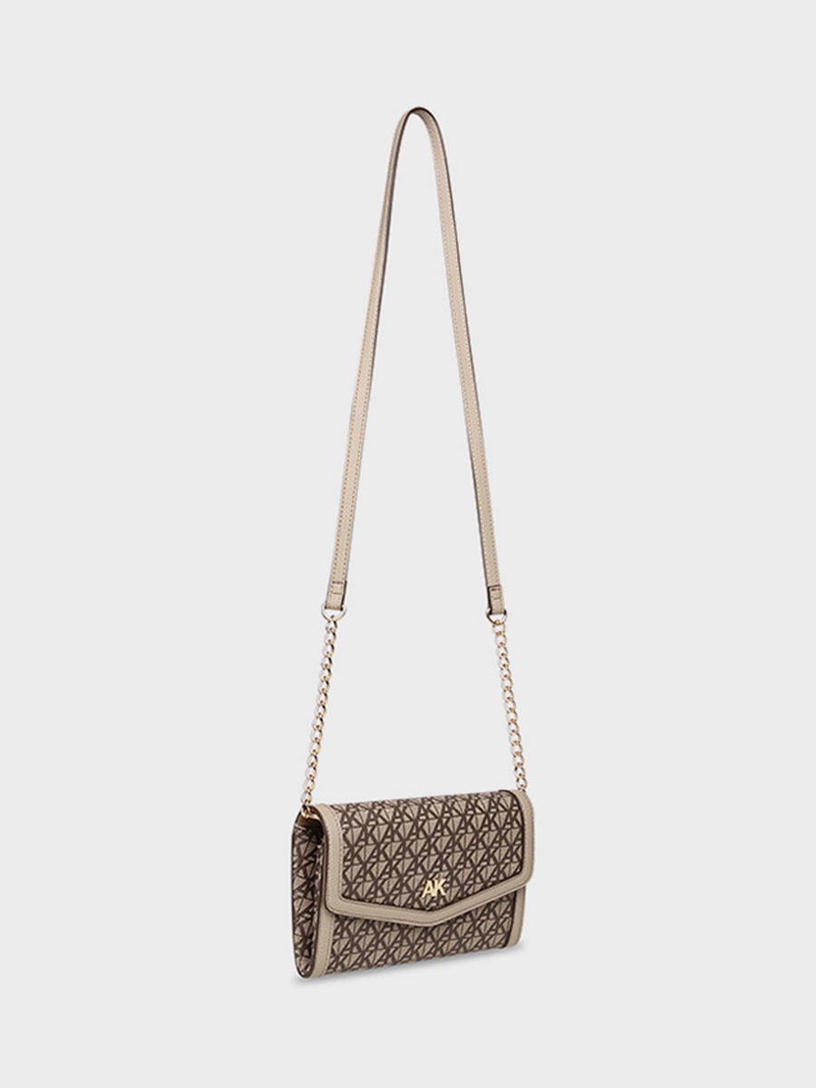 Monogram Patterned Flap Crossbody Bag