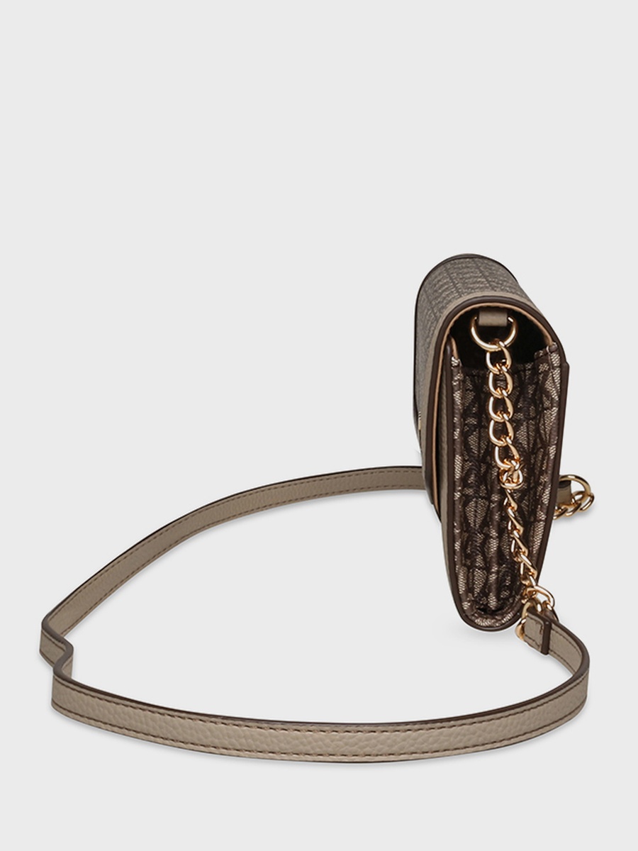 Monogram Patterned Flap Crossbody Bag