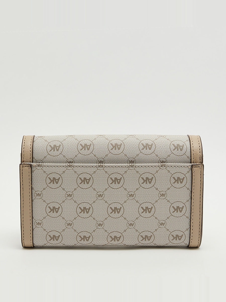 Monogram Patterned Flap Crossbody Bag
