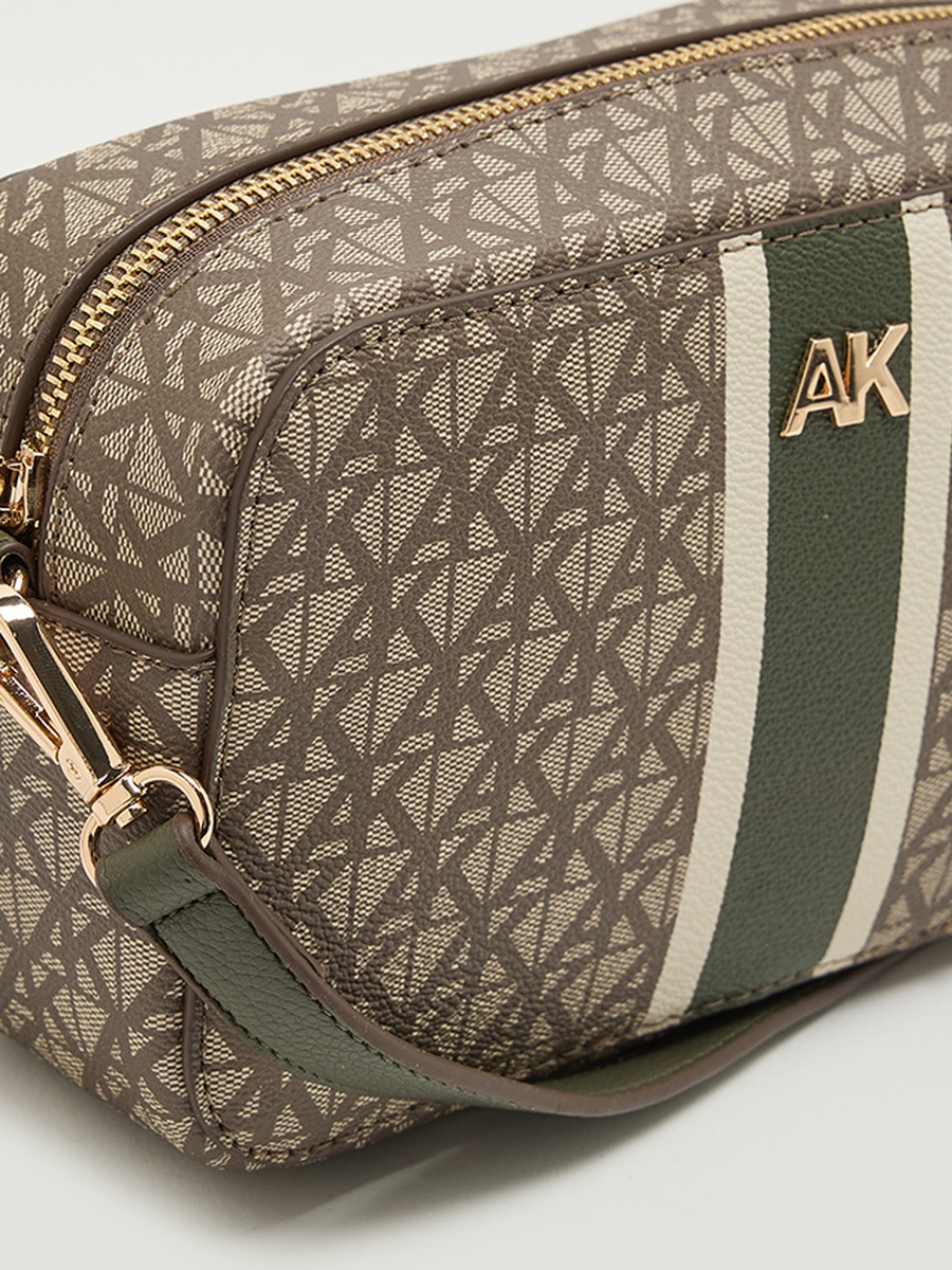 Monogram Patterned Zippered Camera Bag