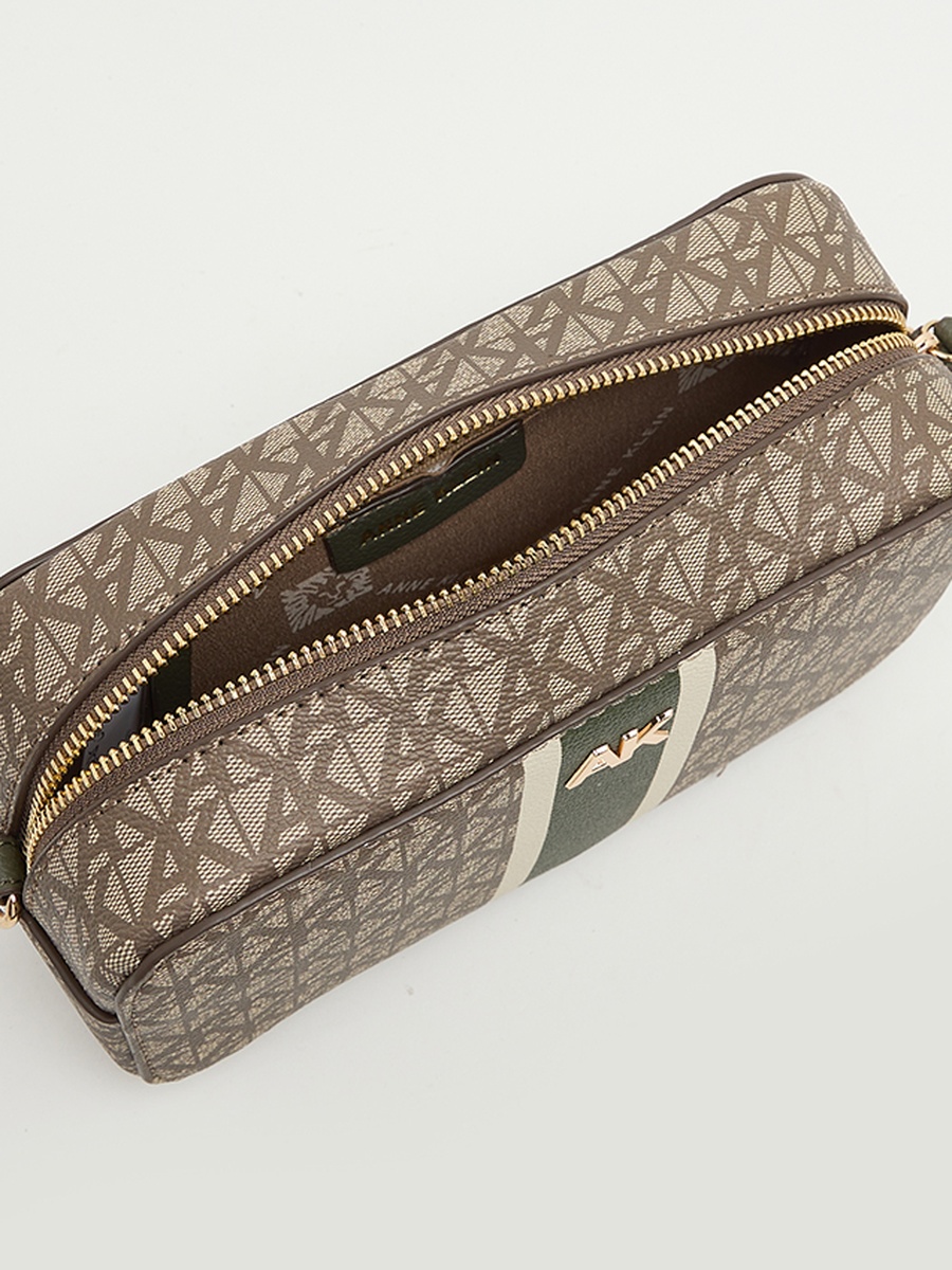 Monogram Patterned Zippered Camera Bag